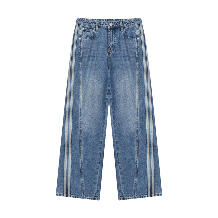 Patchwork Wide Leg Jeans
