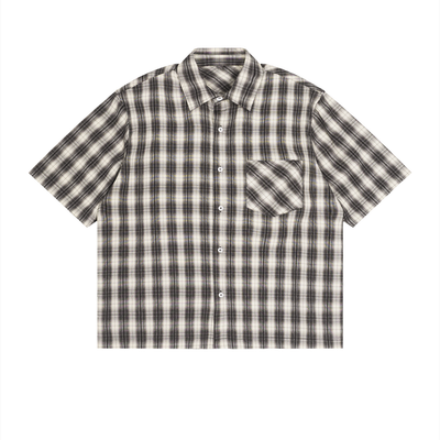 Boxy Plaid Short Sleeve Shirt