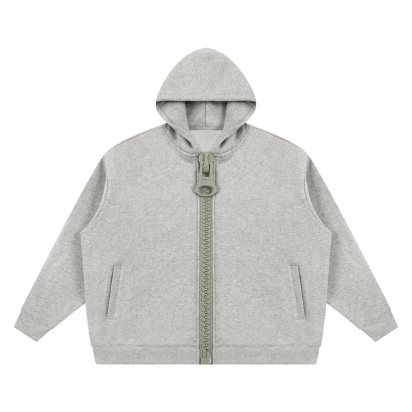 Oversized Chunky Zip Fleece Hoodie