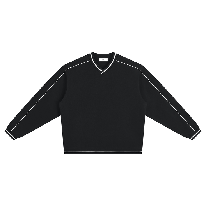 Color Block V-Neck Sweatshirt