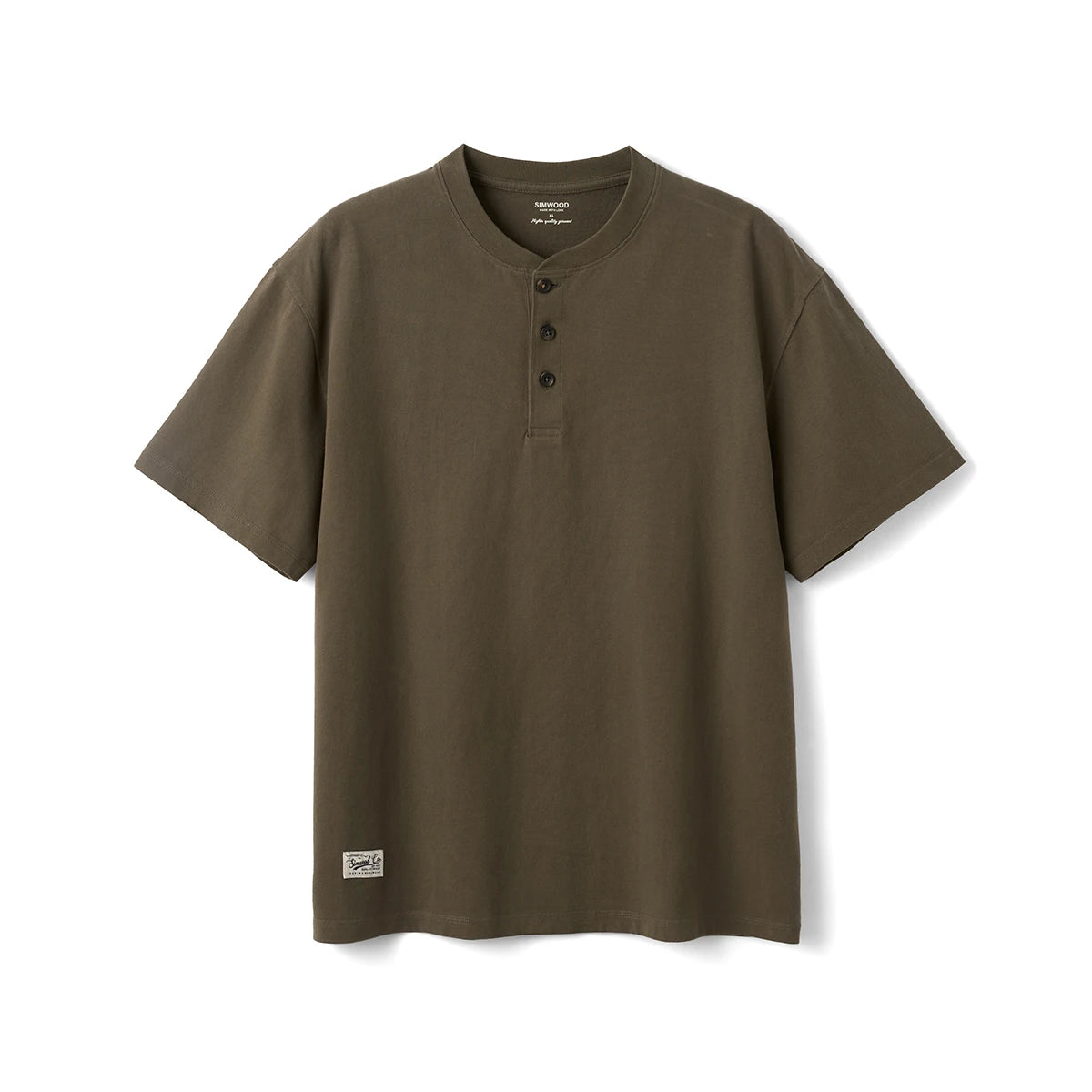 Washed Cotton Henley T-Shirt