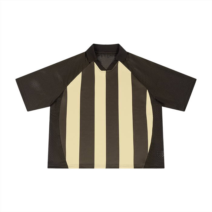 Striped Mesh Boxy Soccer Jersey