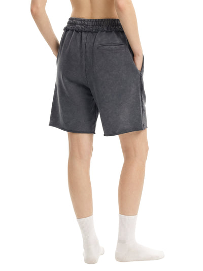 Mineral Wash Raw Edge Shorts