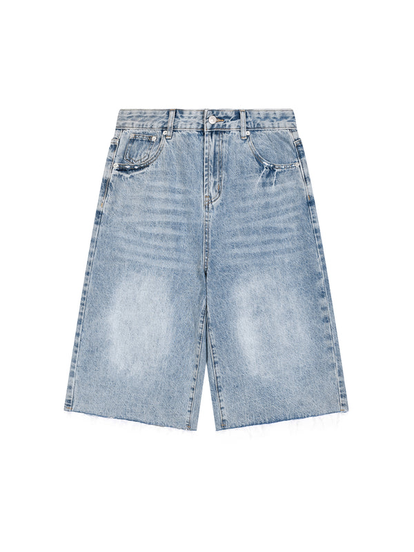 Vintage Wide Leg Denim Shorts