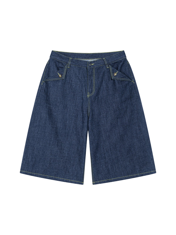 Heavyweight Vintage Wash Denim Shorts