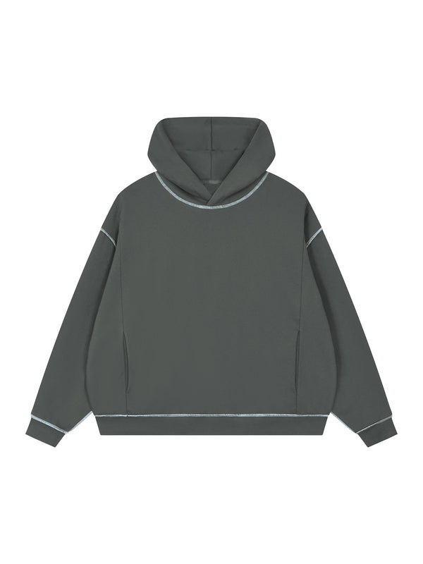 Boxy Heavyweight Topstitch Hoodie