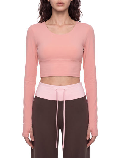 Cropped Long Sleeve Yoga T-Shirt