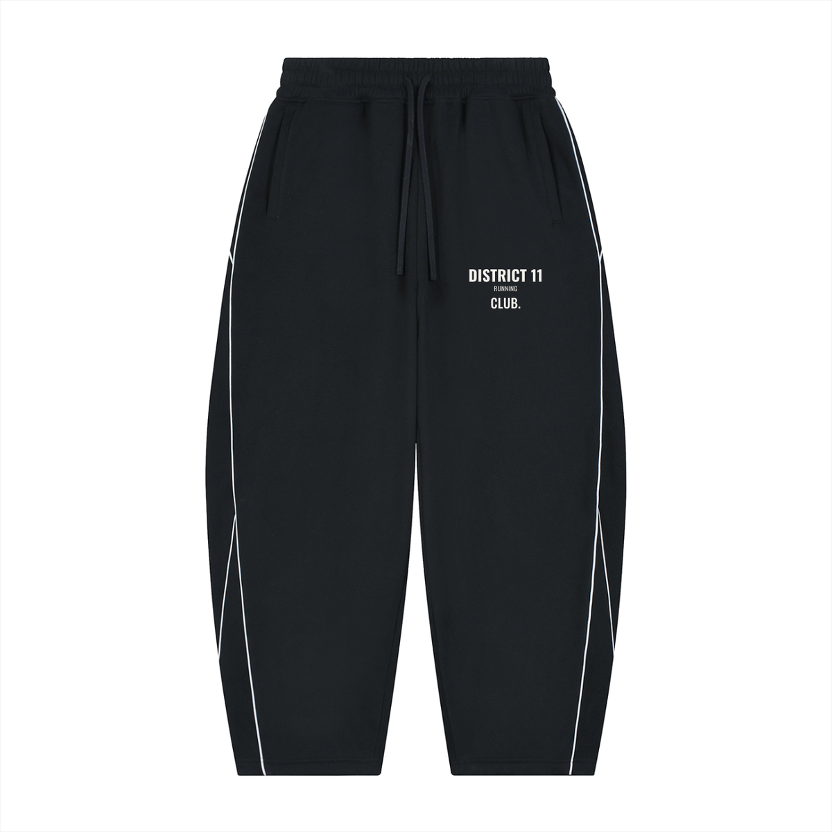 District 11 Fleece Sweatpants – Black – front