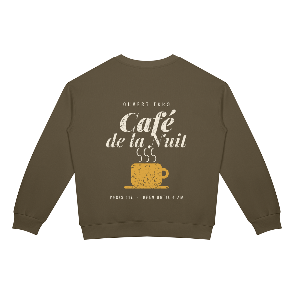 Café de la Nuit Sweatshirt – Coffee – back