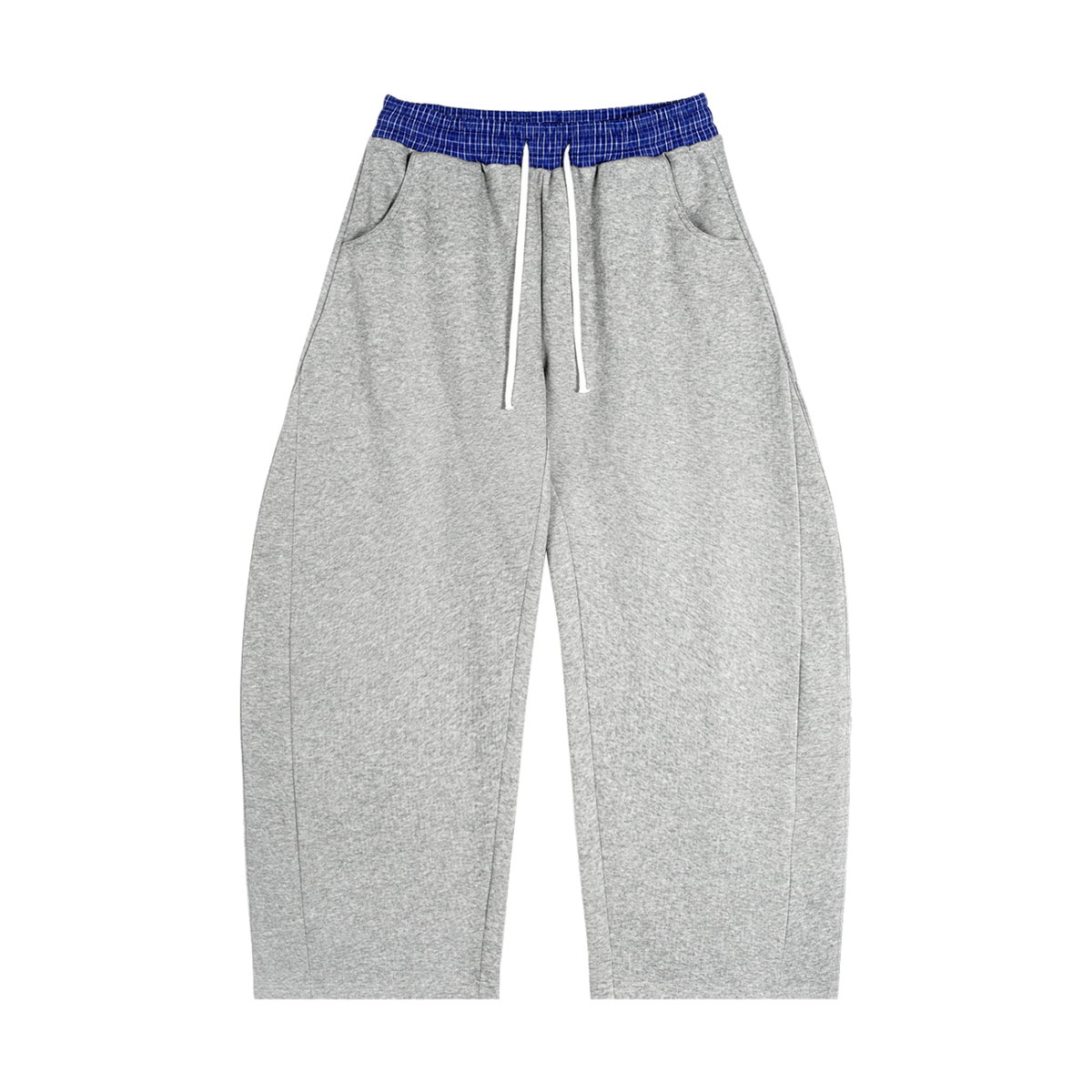 Contrast Plaid Sweatpants