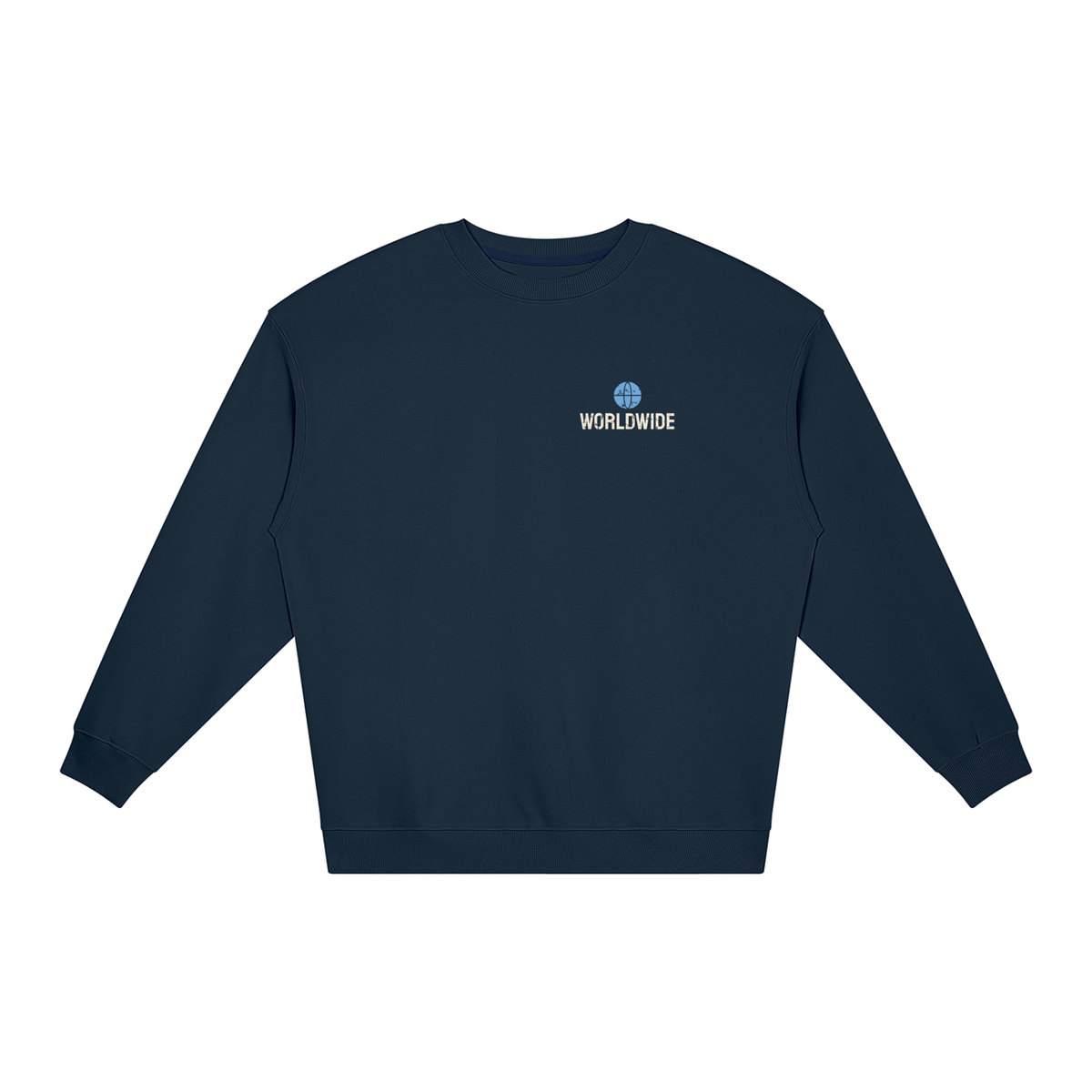 Worldwide Loose Sweatshirt – Navy Blue – front