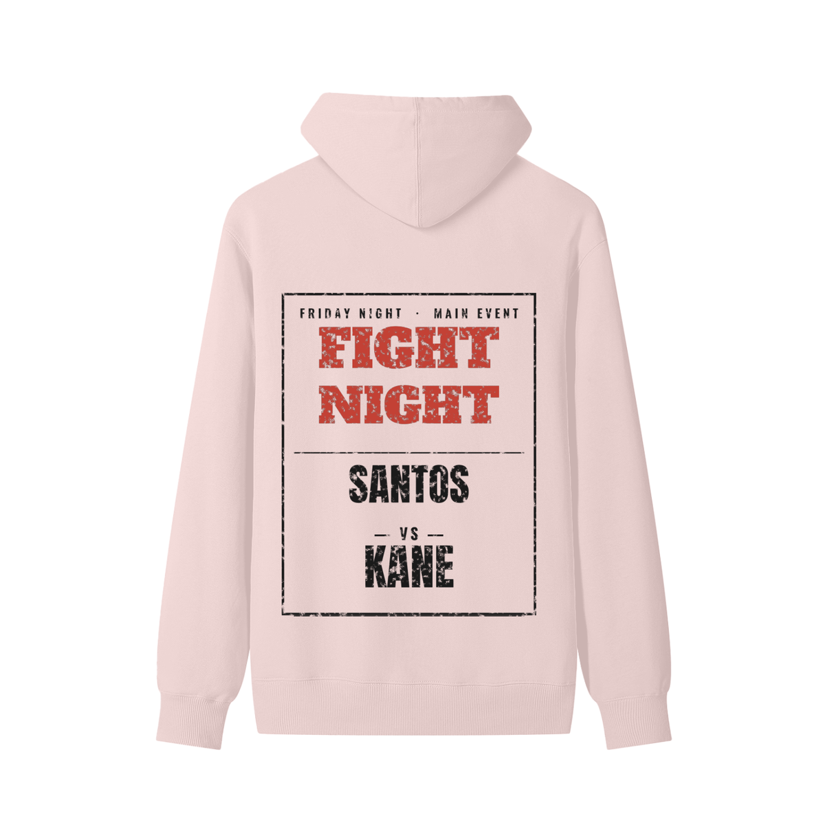 Fight Night Hoodie – Light Pink – back