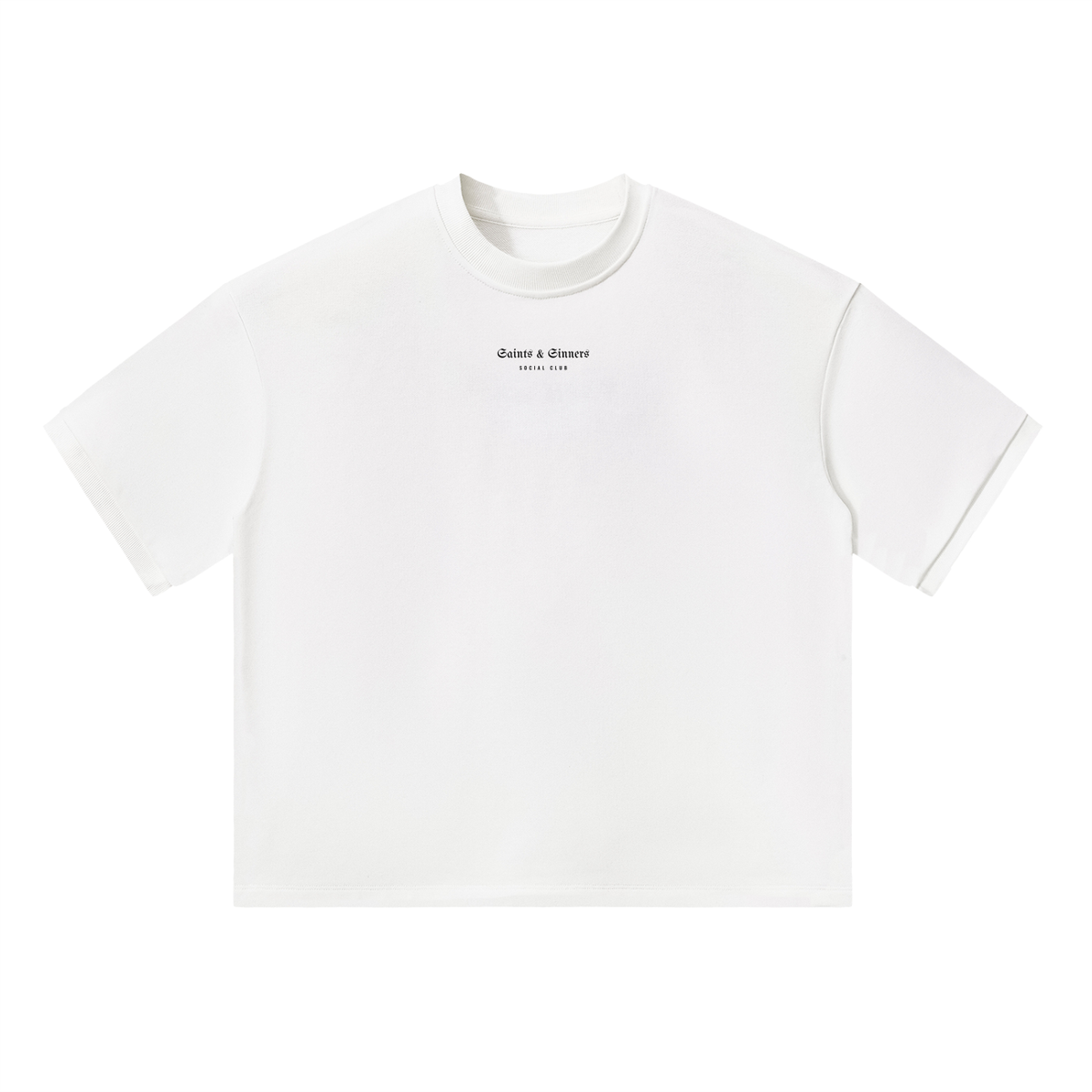 Saints & Sinners Boxy Tee – White – front