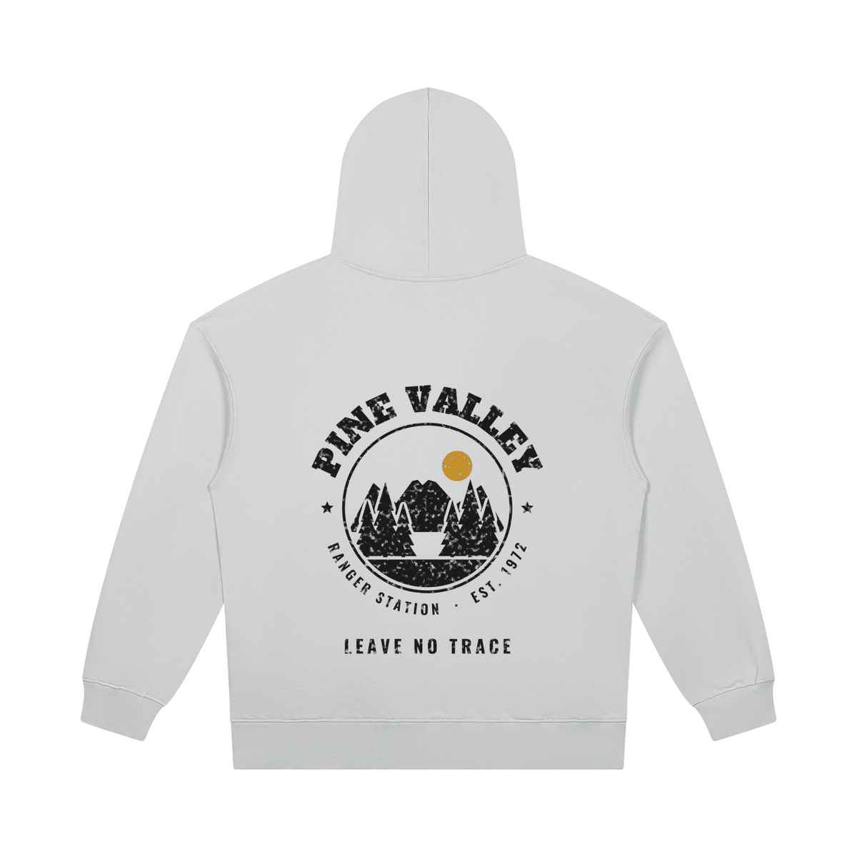Pine Valley Heavyweight Hoodie – Light Gray – back