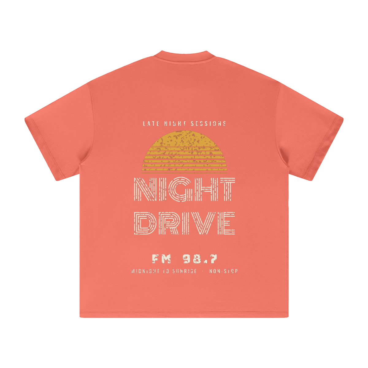 Night Drive Heavyweight Tee – Watermalon Red – back