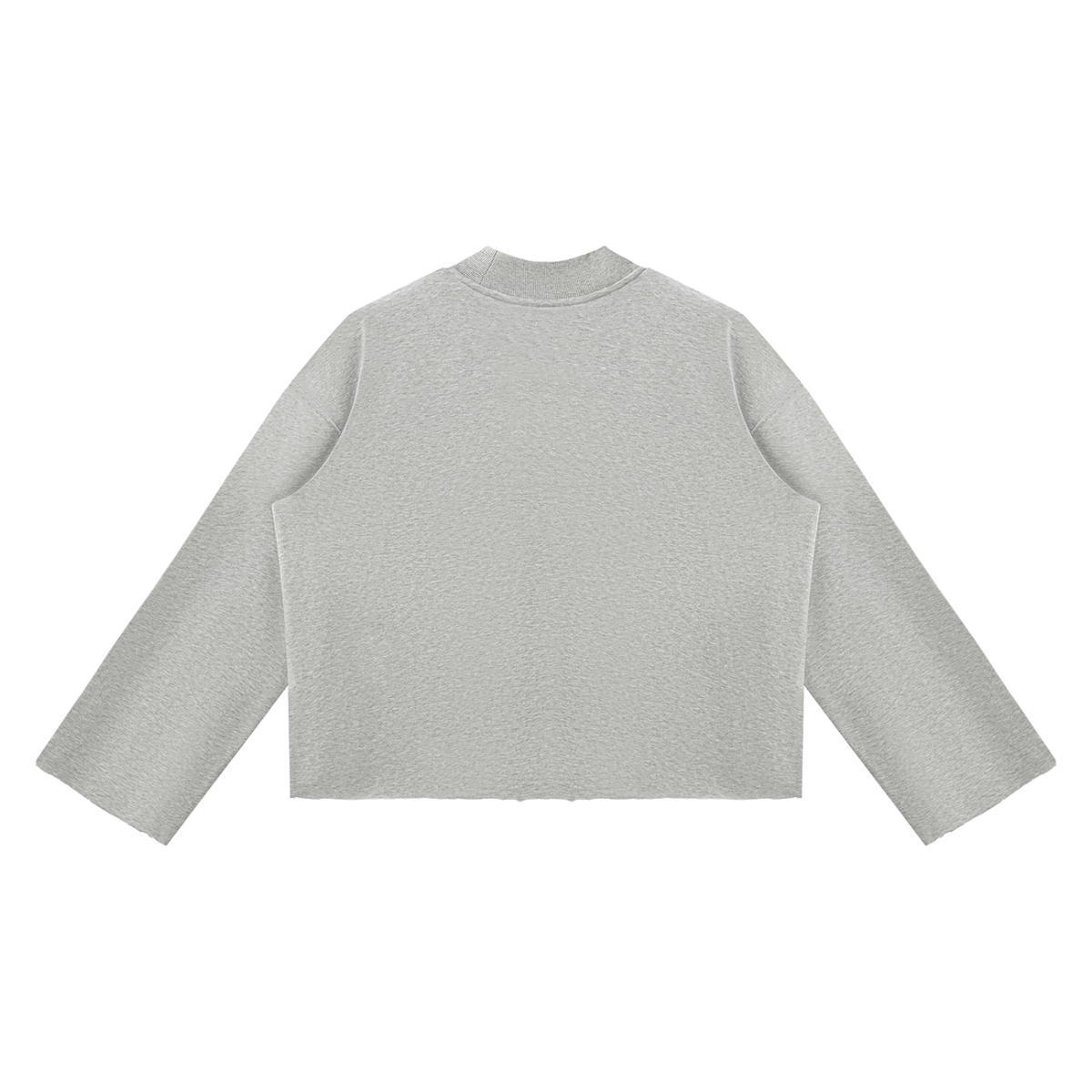 No Luck Casino Mock Neck Sweatshirt – Flower Gray – back