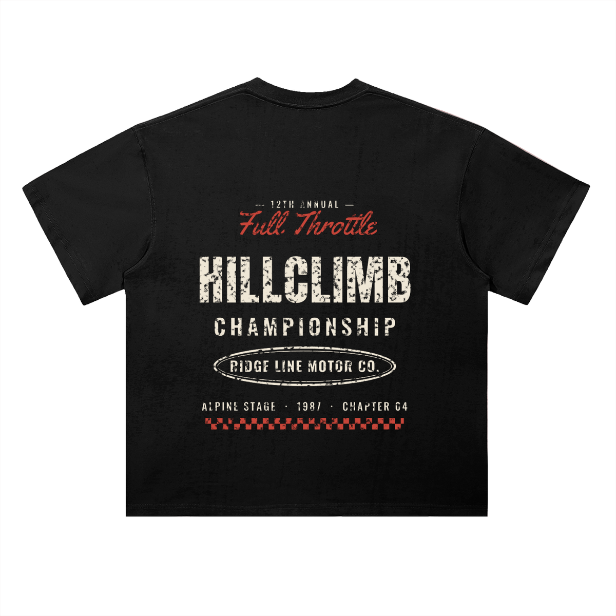 Hillclimb Heavyweight Tee – Classic Black – back