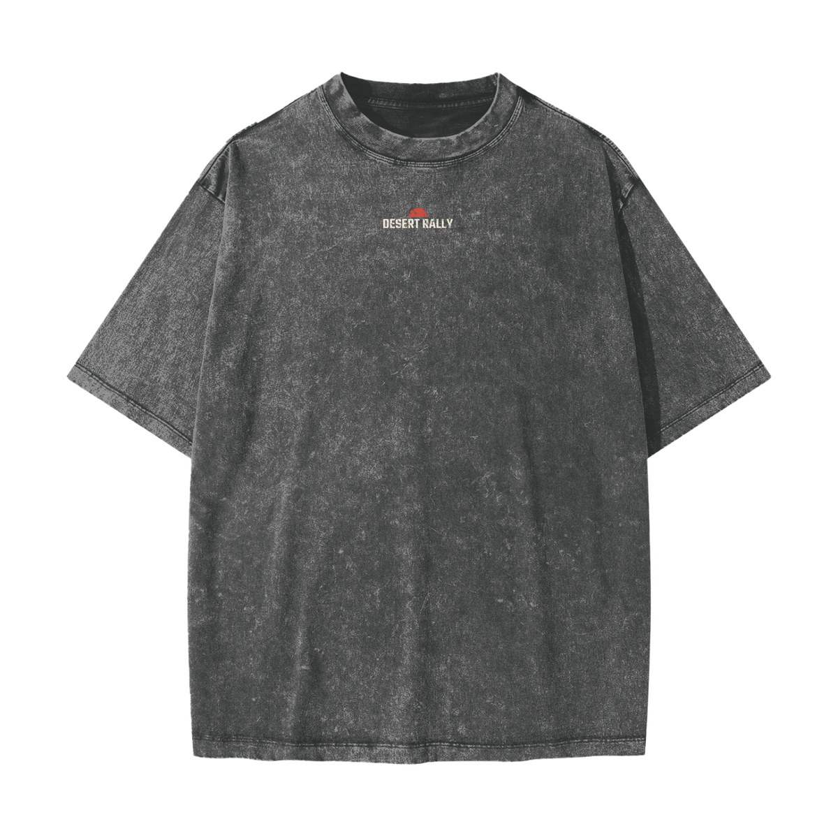Desert Rally Heavyweight Tee – Dark Gray – front