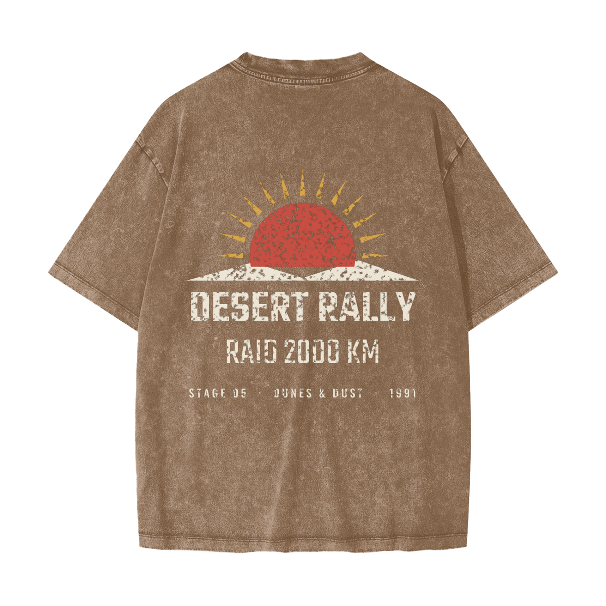 Desert Rally Heavyweight Tee – Coffee – back