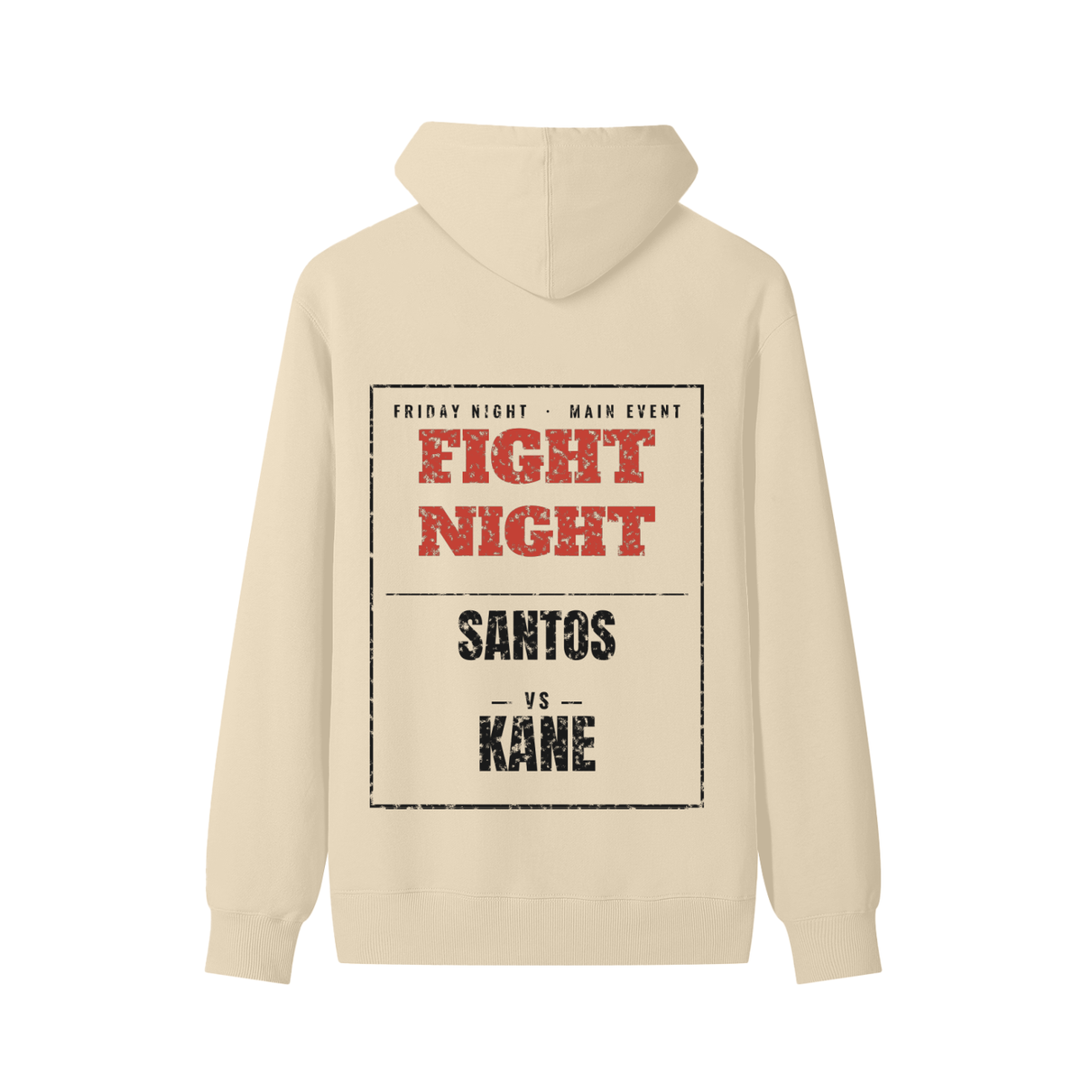 Fight Night Hoodie – Apricot – back