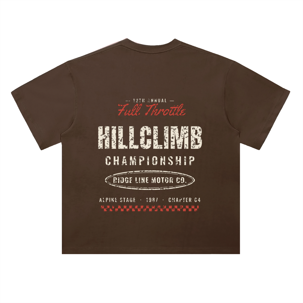 Hillclimb Heavyweight Tee – Coffee – back
