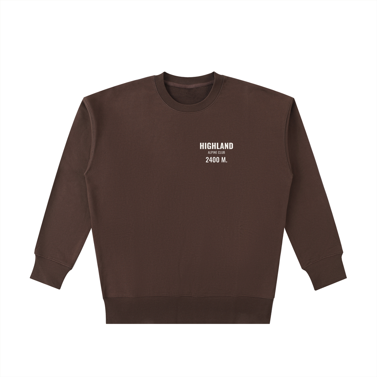 Highland Heavyweight Sweatshirt – Coffee – front