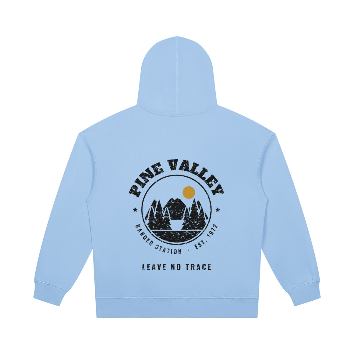 Pine Valley Heavyweight Hoodie – Sky Blue – back