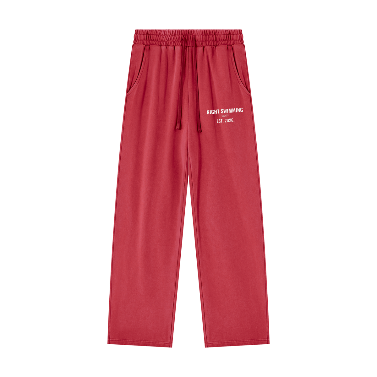 Night Swimming Sweatpants – Red – front
