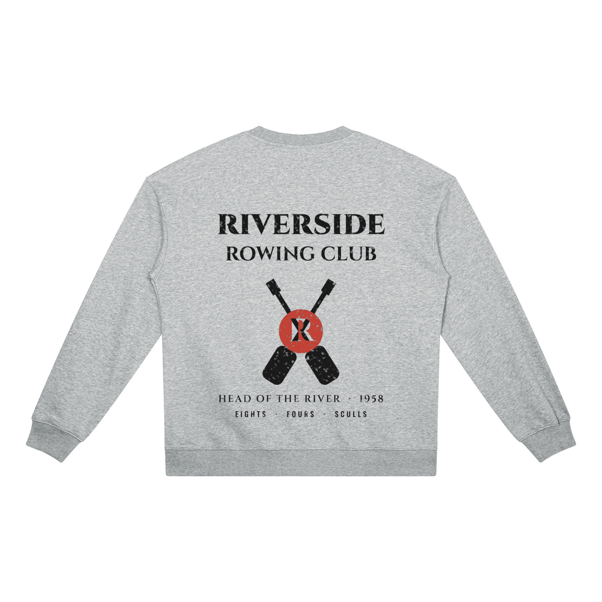 Riverside Rowing Sweatshirt – Flower Gray – back