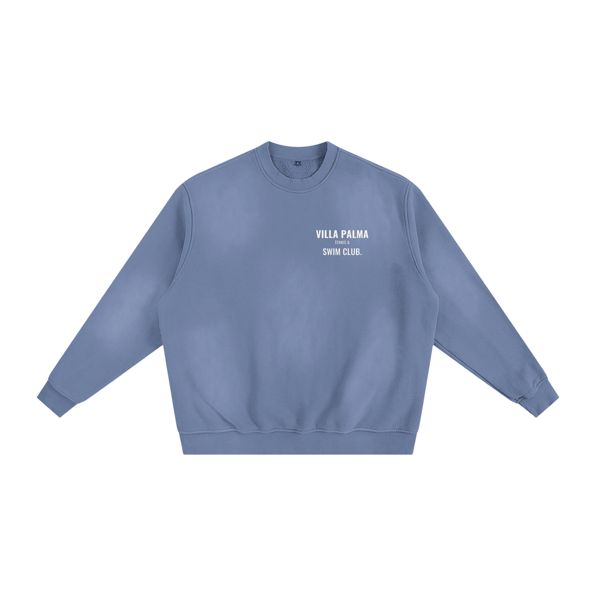 Villa Palma Fleece Sweatshirt – Denim Blue – front