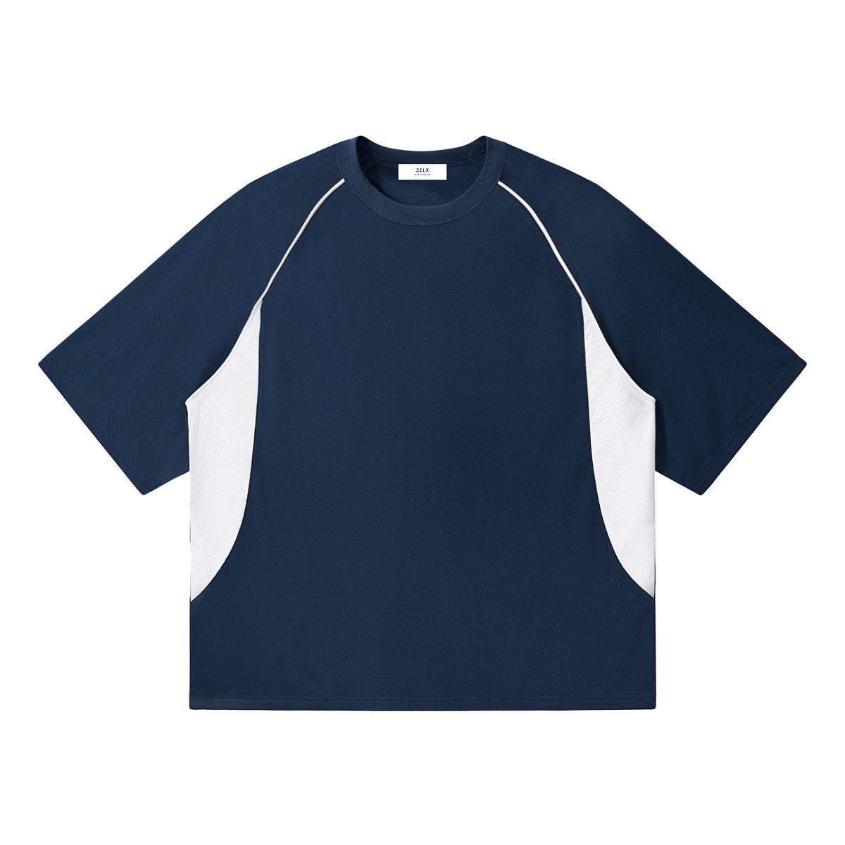Navy Blue with White