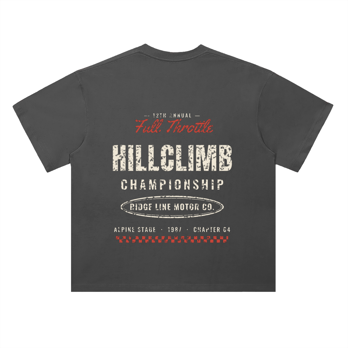 Hillclimb Heavyweight Tee – Dark Gray – back