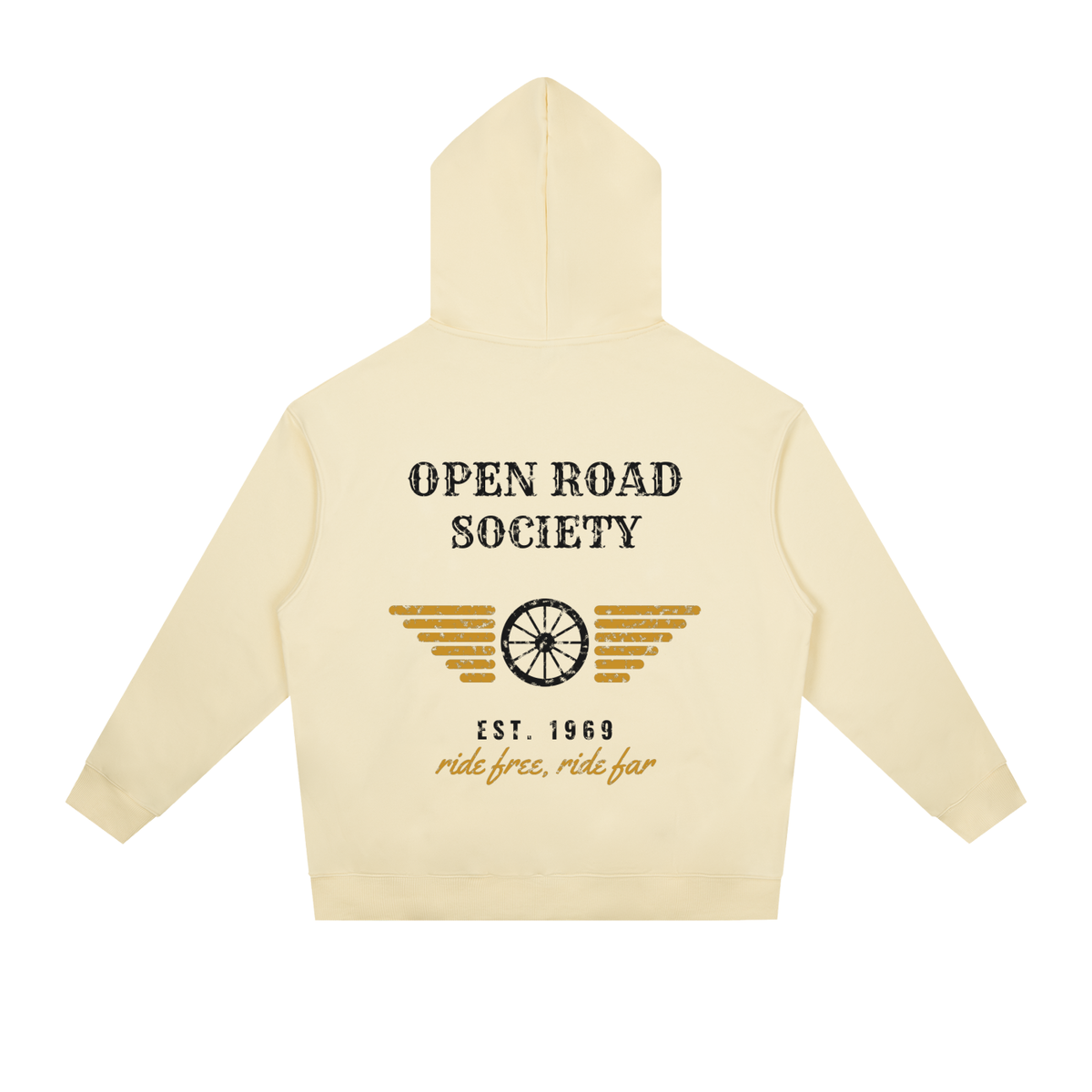 Open Road Heavyweight Hoodie – Mild Apricot – back