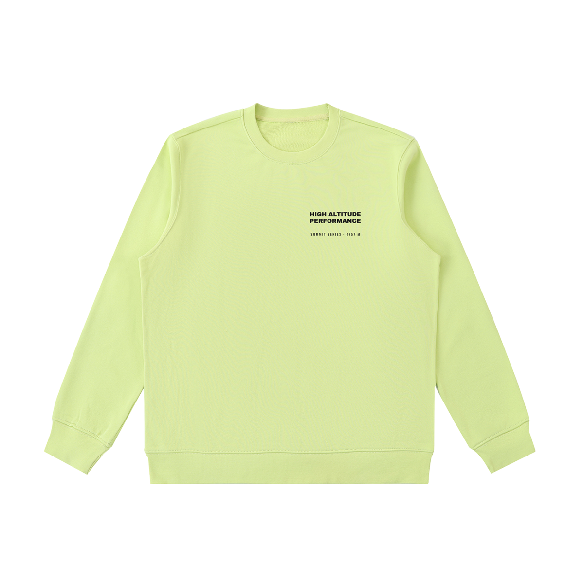 High Altitude Heavyweight Sweatshirt – Lemon Green – front