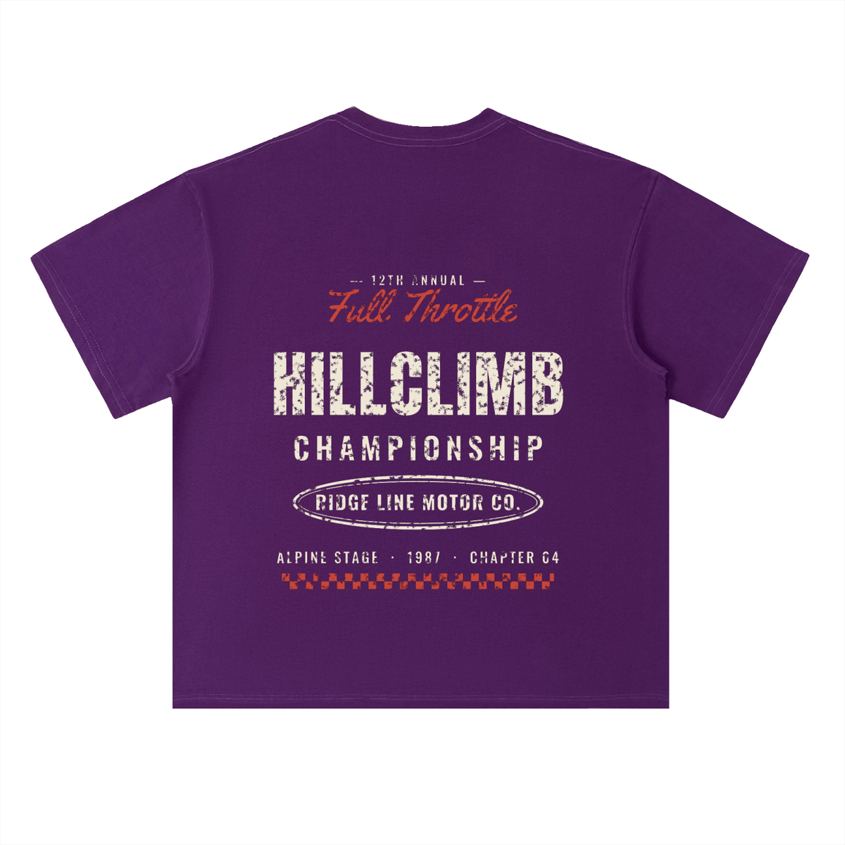 Hillclimb Heavyweight Tee – Grape Purple – back