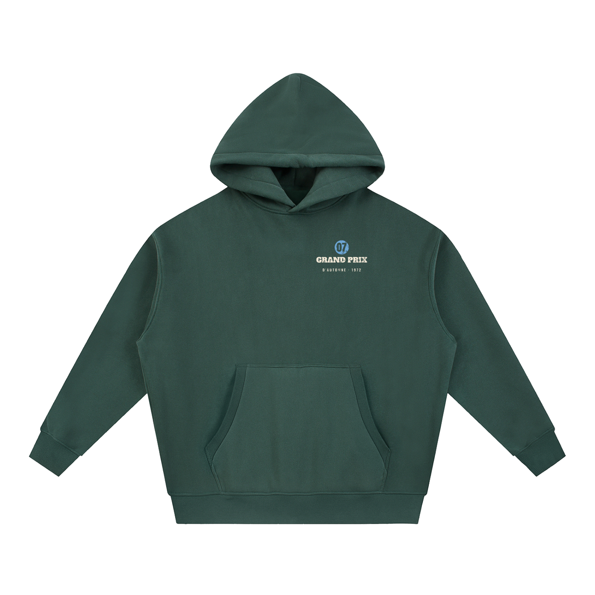 Grand Prix Oversized Hoodie – Dark Green – front