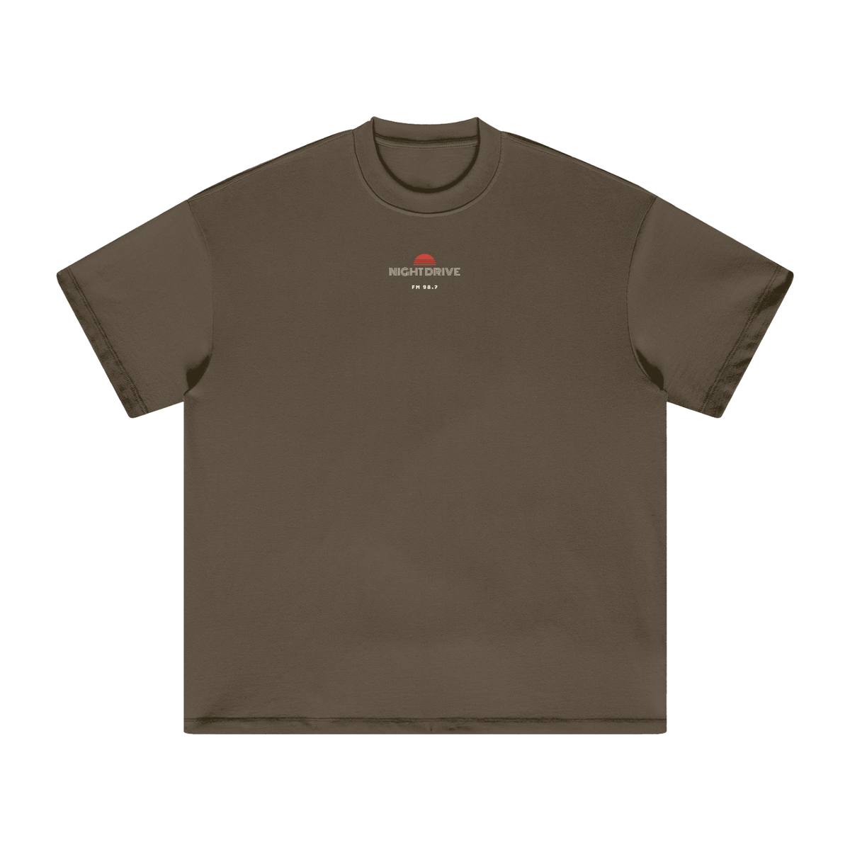 Night Drive Heavyweight Tee – Brown – front