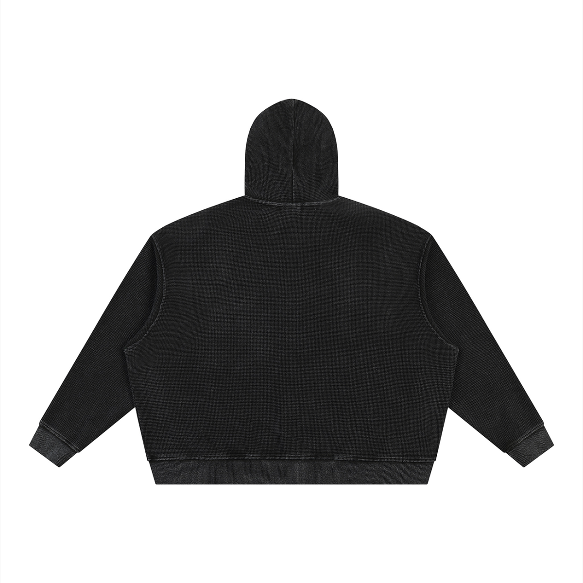 Aloha From Maui Waffle Full Zip Hoodie – Black – back