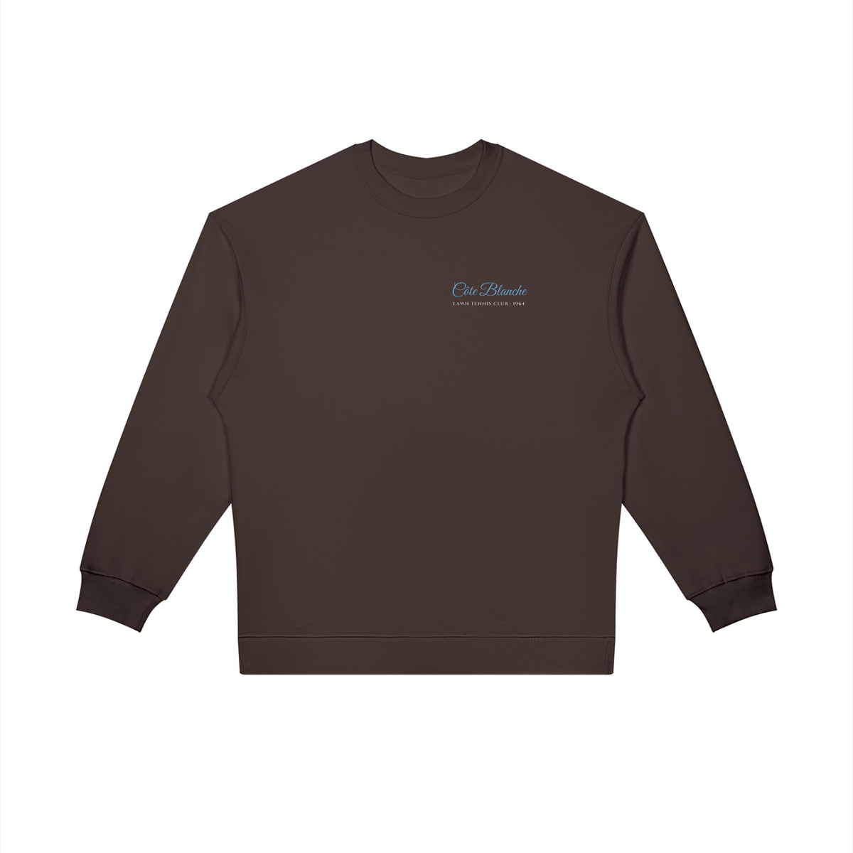 Côte Blanche Oversized Sweatshirt – Dark Brown – front