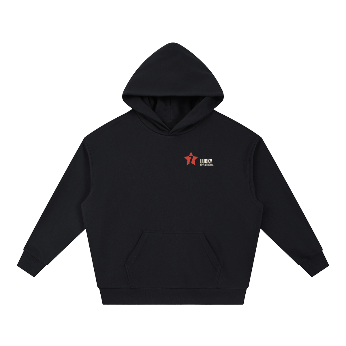 Lucky Seven Hoodie – Black – front