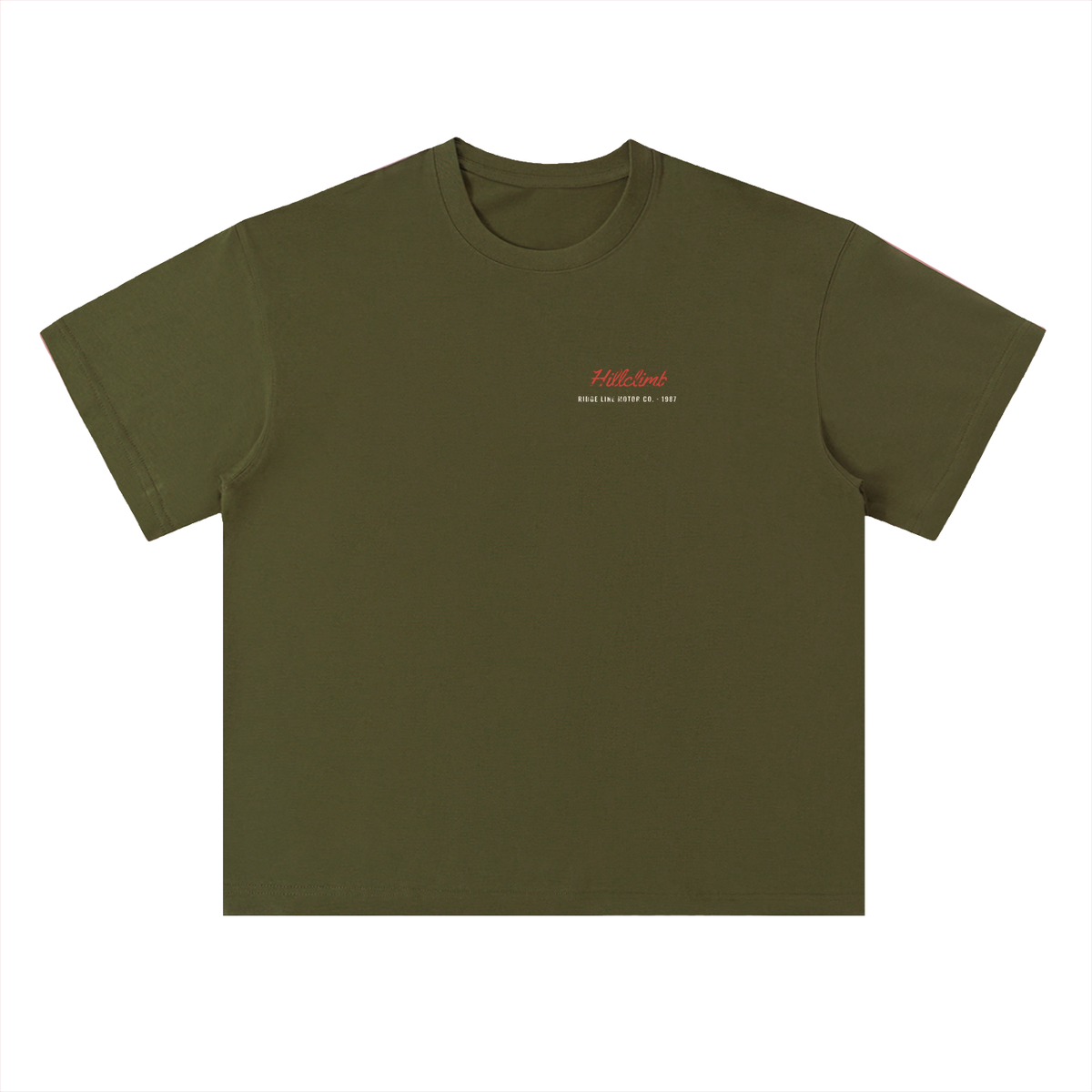 Hillclimb Heavyweight Tee – Jungle Green – front
