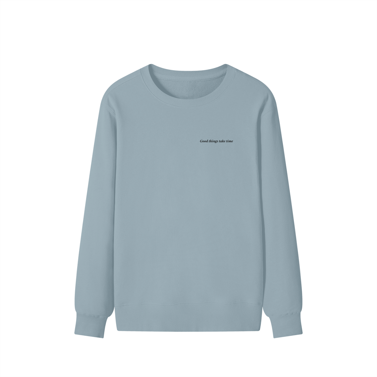 Good Things Sweatshirt – Haze Blue – front