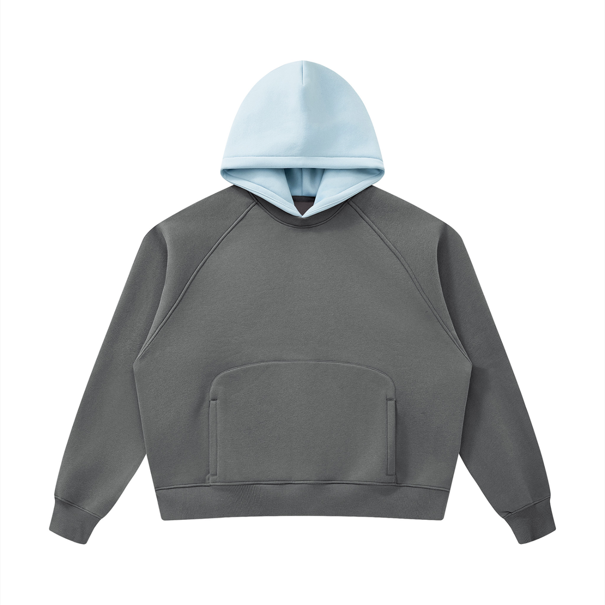 Dark Gray with Light Blue