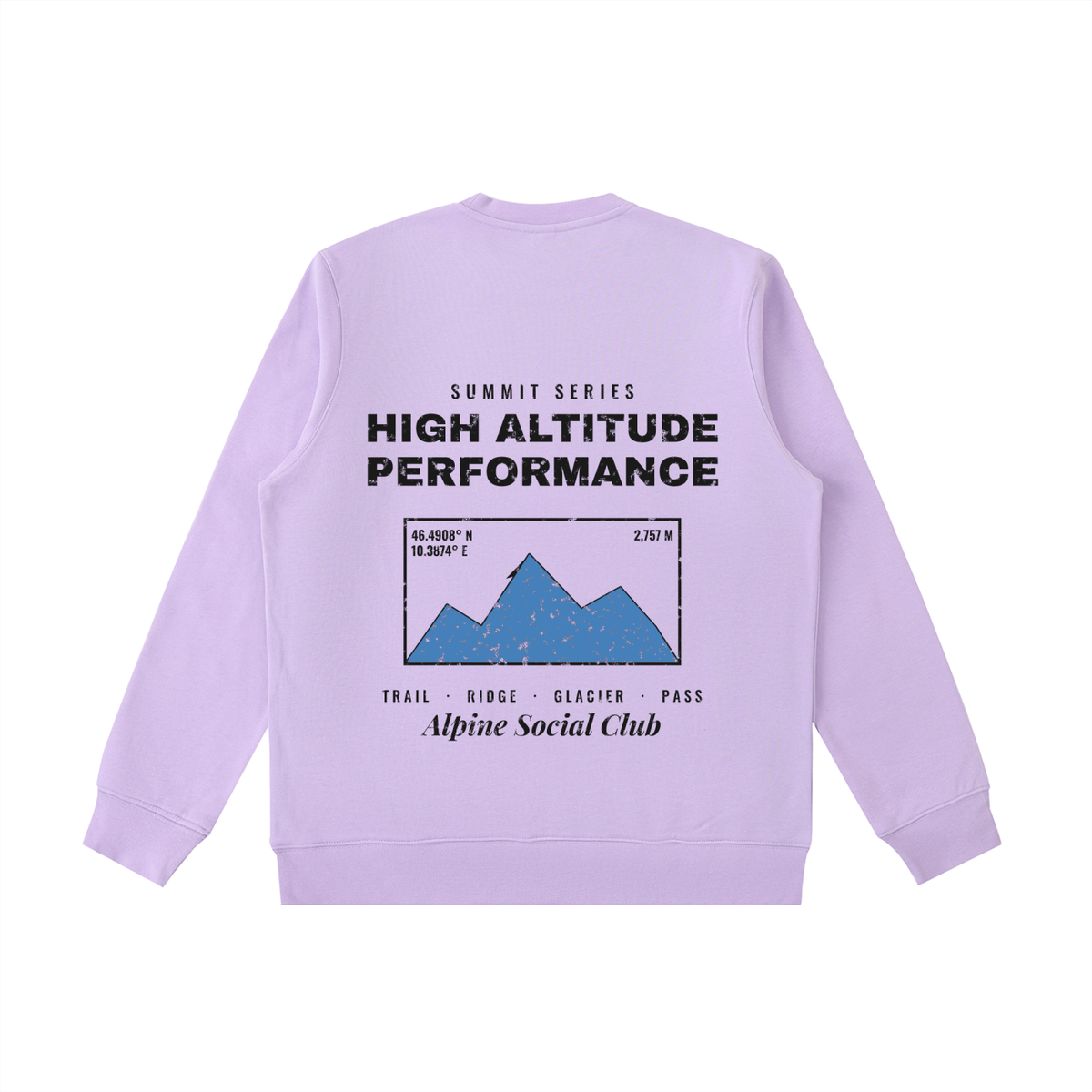 High Altitude Heavyweight Sweatshirt – Light Purple – back