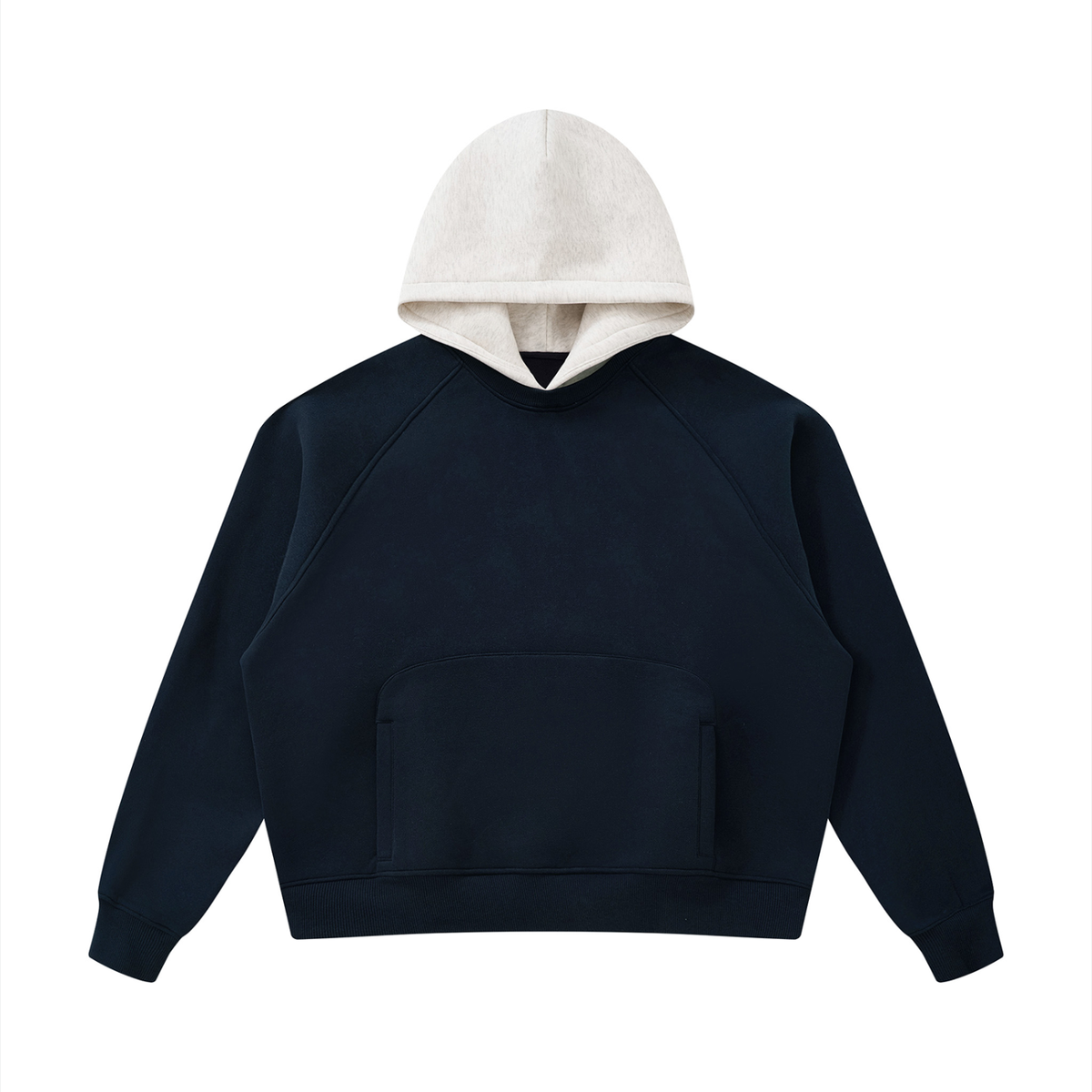 Navy Blue with Oat Gray