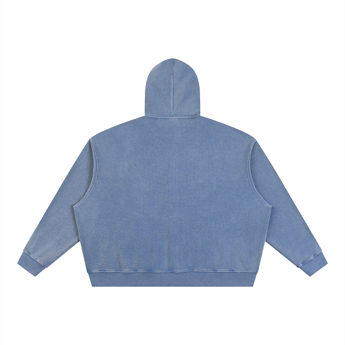 Aloha From Maui Waffle Full Zip Hoodie – Jeans Blue – back