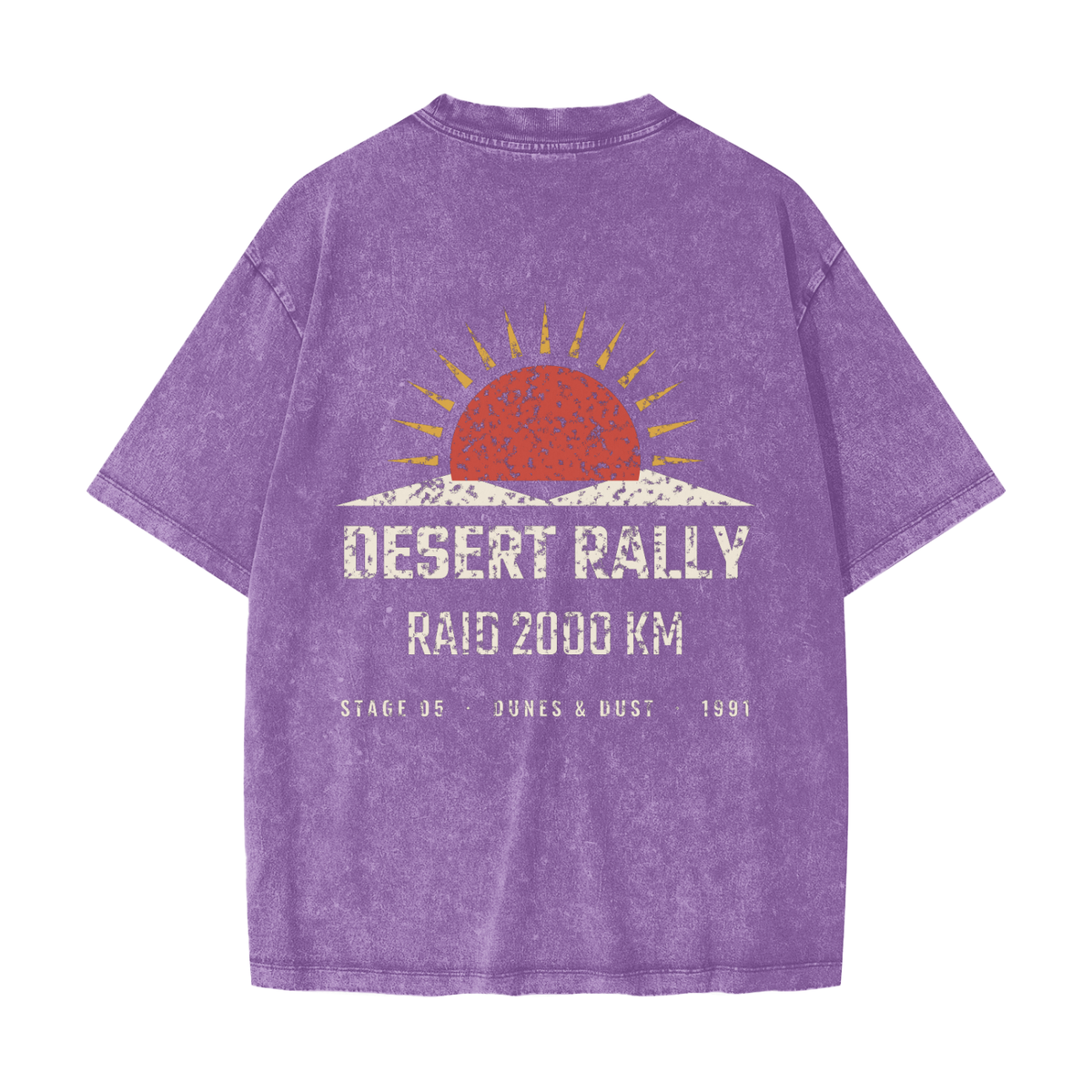 Desert Rally Heavyweight Tee – Purple – back