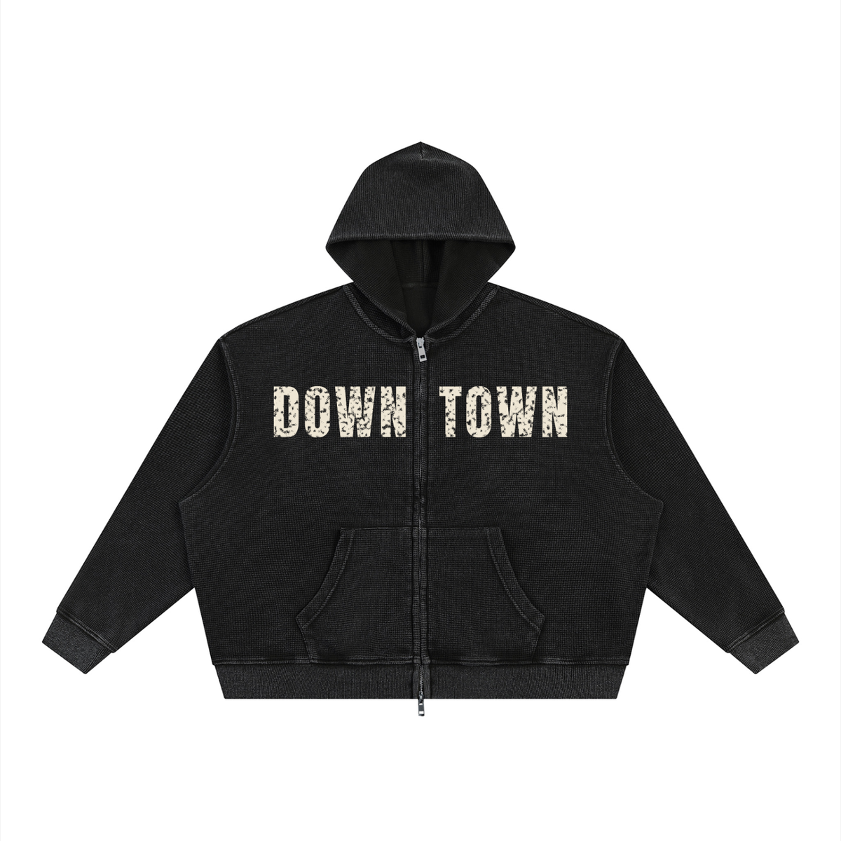 Downtown Waffle Full Zip Hoodie