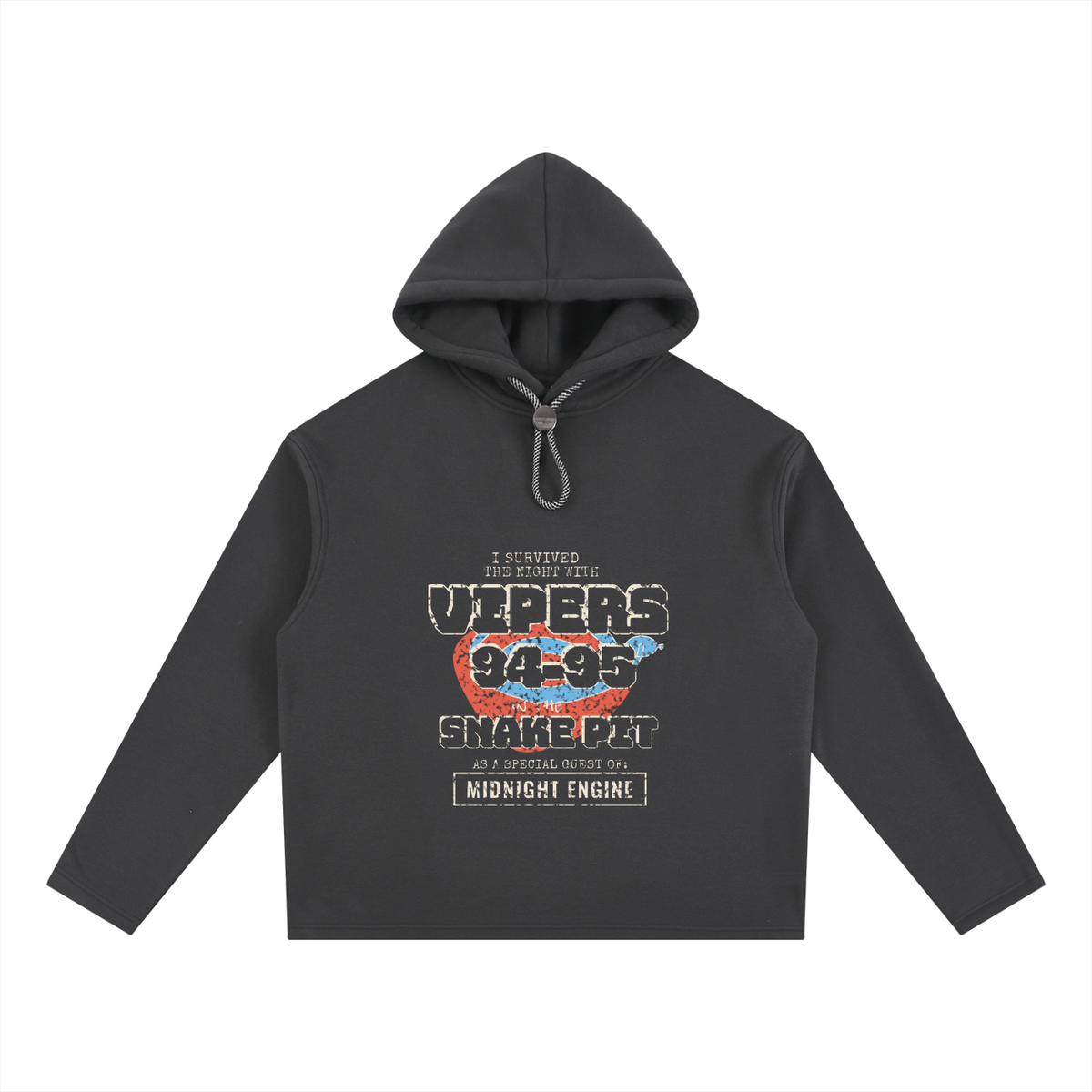 Vipers Snake Pit Oversized Hoodie – Dark Gray – front