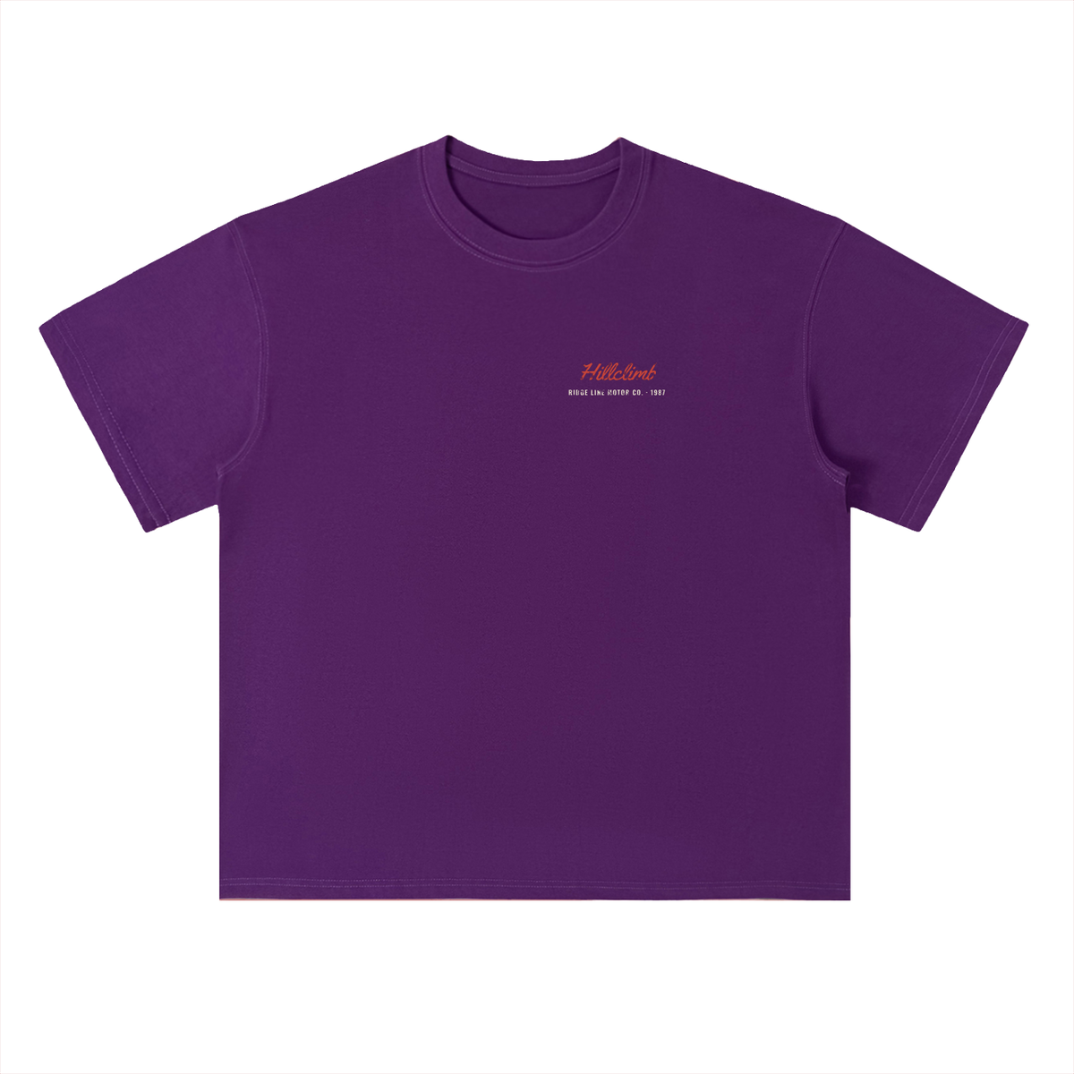 Hillclimb Heavyweight Tee – Grape Purple – front